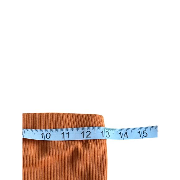 Topshop Womens Orange Ribbed Strapless Bodysuit Size US 6 Tube Top Sexy NWT - Picture 8 of 9